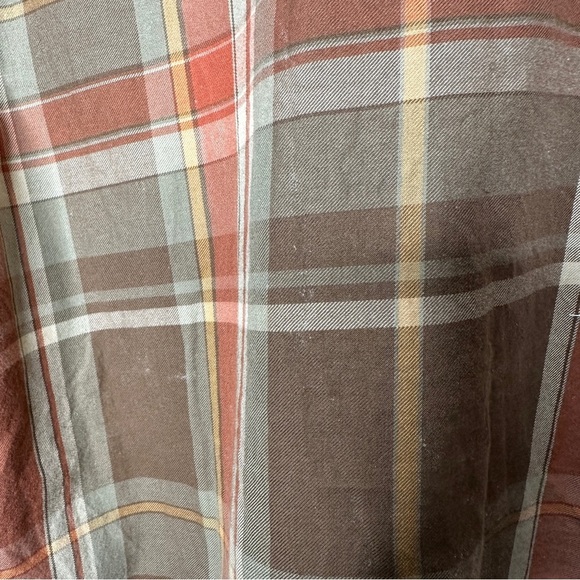 Lauren Ralph Lauren plaid button down long sleeve blouse - Picture 7 of 8